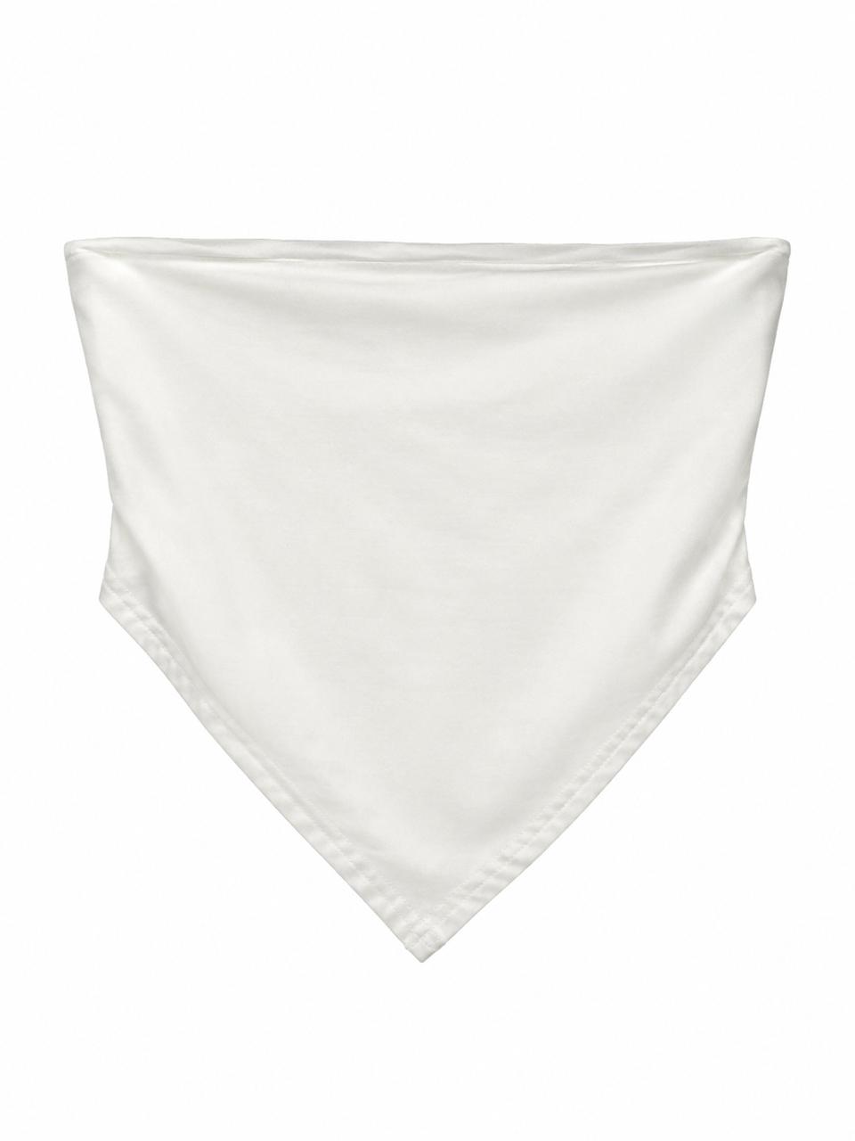 Top strapless estilo bandana en blanco
