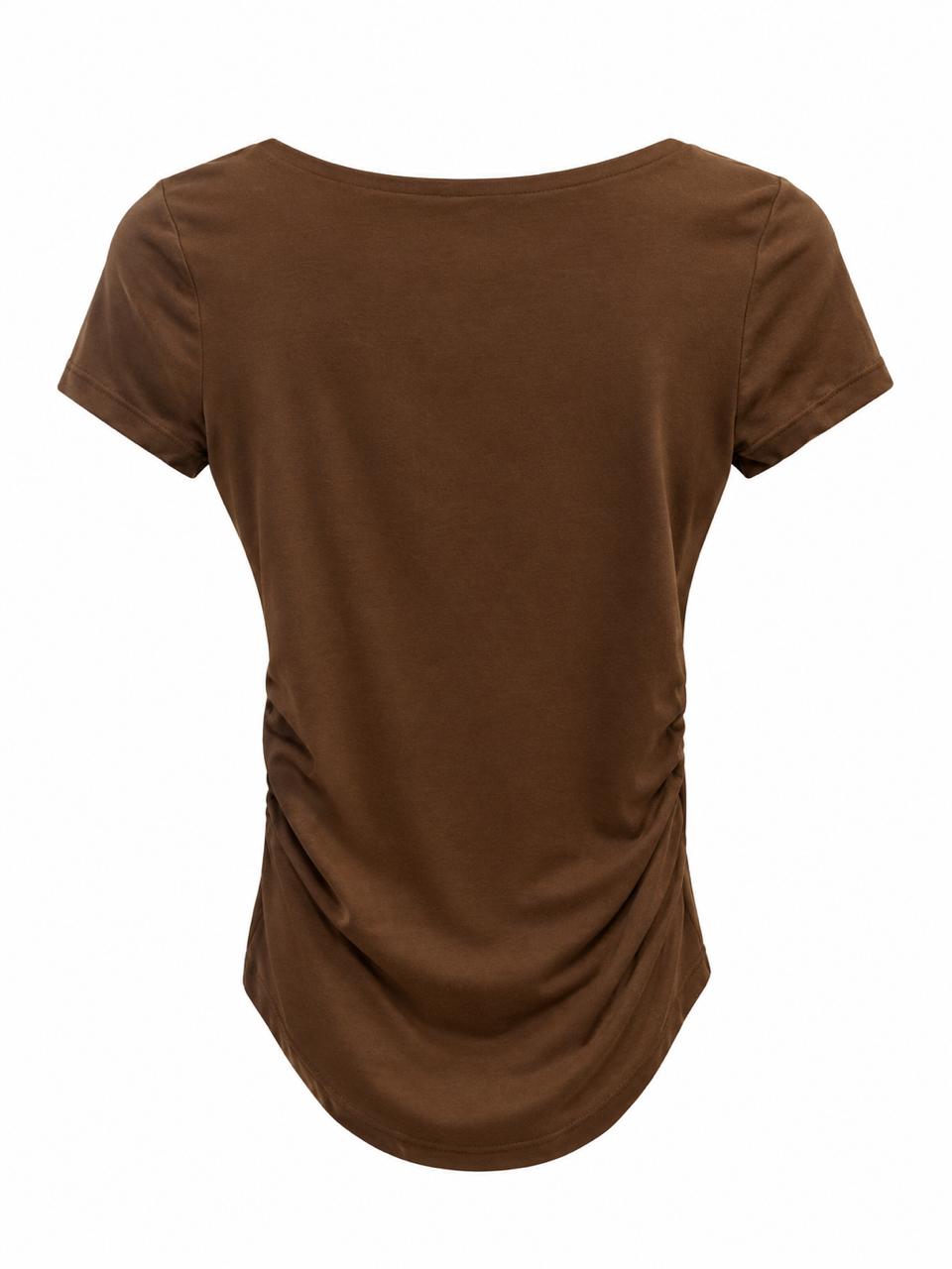 Blusa básica en color café