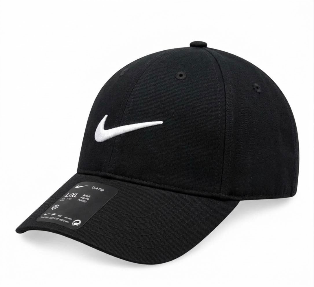 Gorra Nike club cap negro con logotipo swoosh