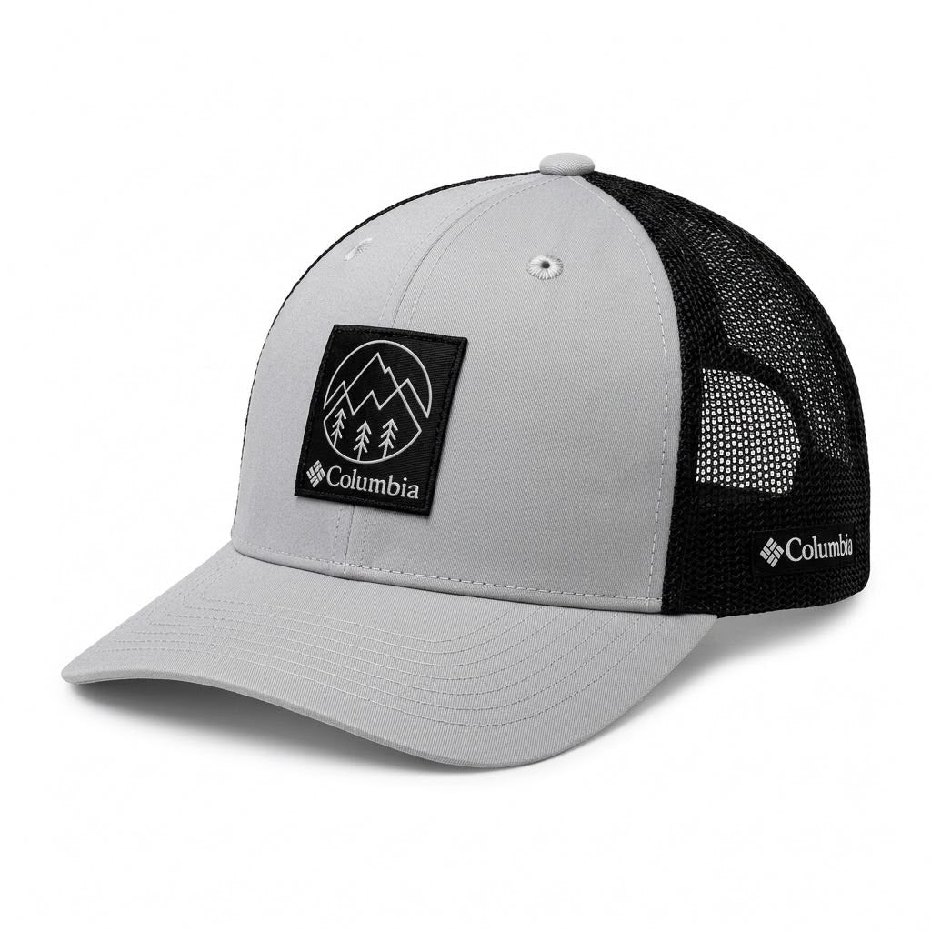Gorra Columbia Mesh Snapback gris con negro