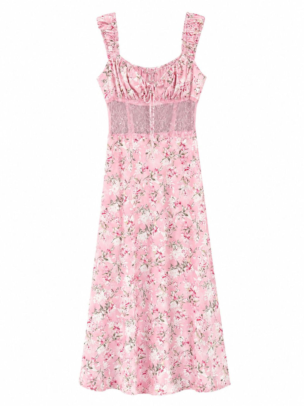 Vestido Midi de satén con estampado
