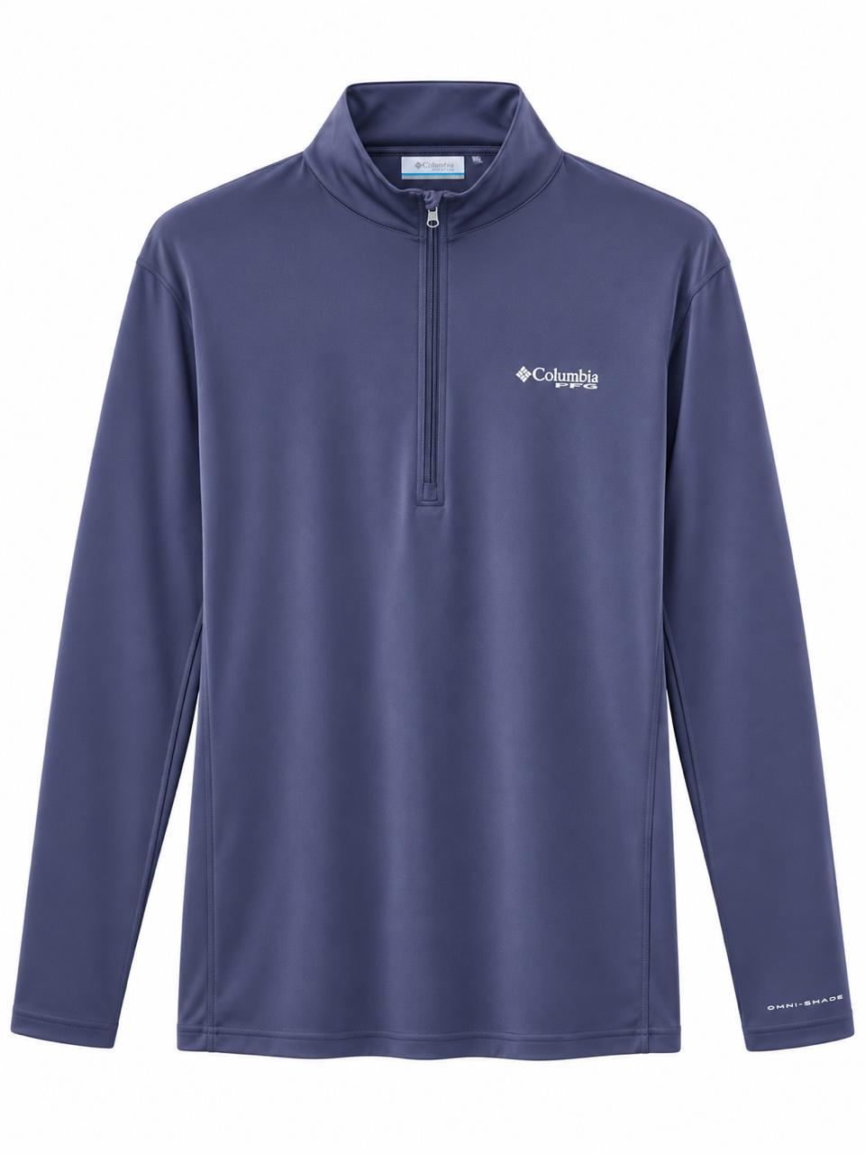 Camiseta Columbia PFG Manga larga de cuello Azul marino