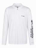 Camiseta Columbia PFG Manga larga de cuello blanco