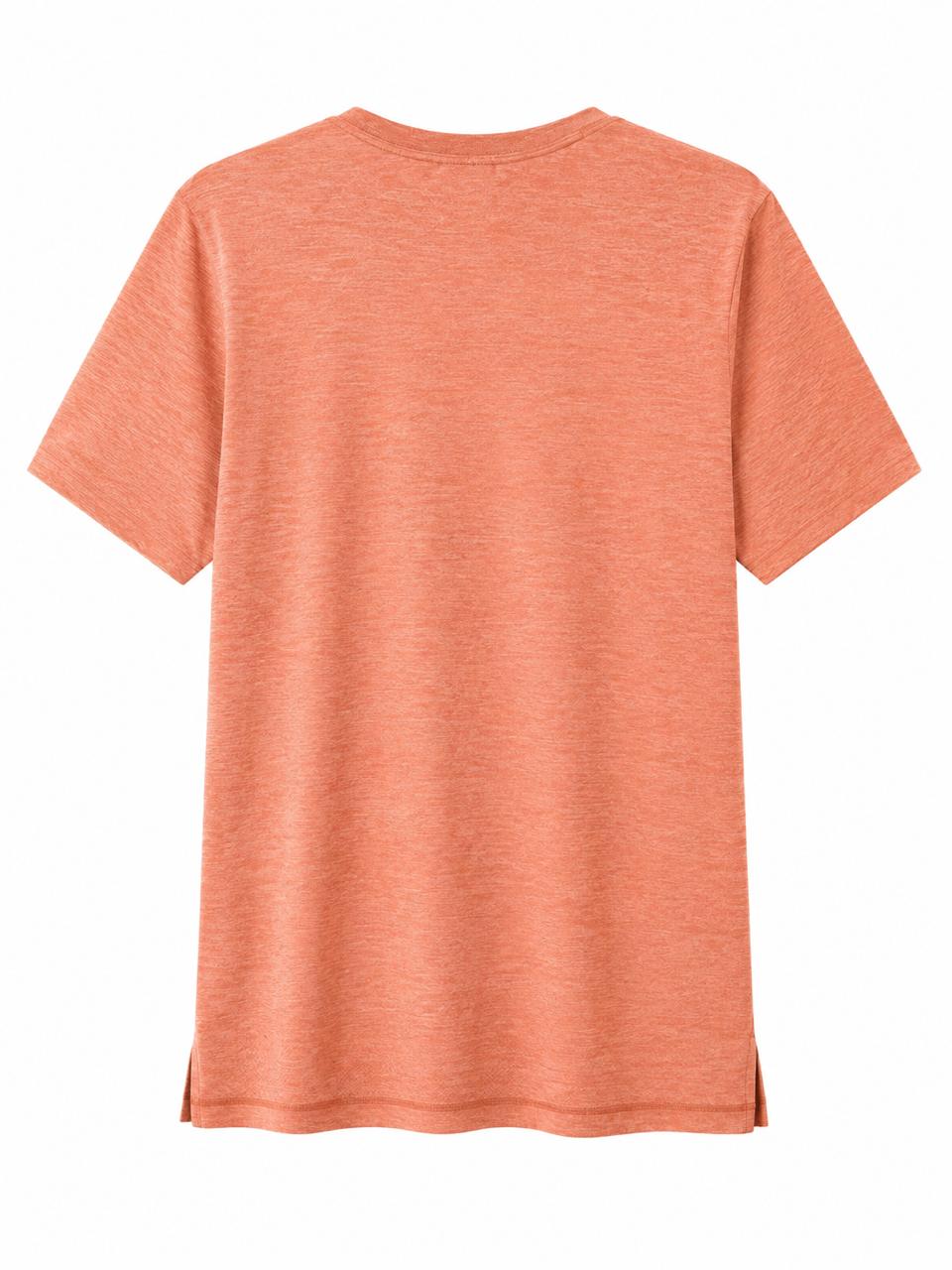 Camisa Manga corta Naranja coral Jaspeado
