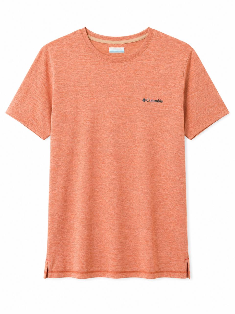 Camisa Manga corta Naranja coral Jaspeado