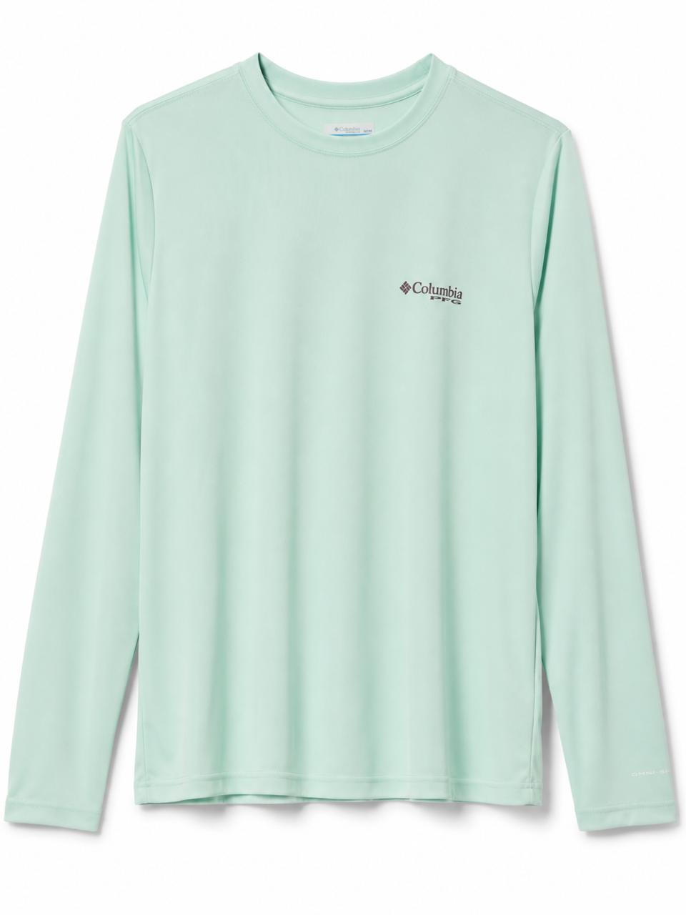 Camiseta Columbia PFG Manga larga Verde menta pastel