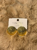 Aretes topo texturizados Dorados