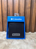 Billetera para Hombre columbia negra en cuero liso