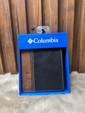 Billetera para hombre Columbia Bicolor Negro y Café en cuero