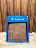 Billetera para Hombre Columbia café envejecido en cuero