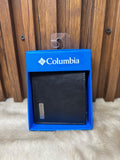 Billetera para Hombre Columbia negra en cuero grano fino