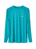 Camiseta columbia PFG Manga larga Celeste aqua