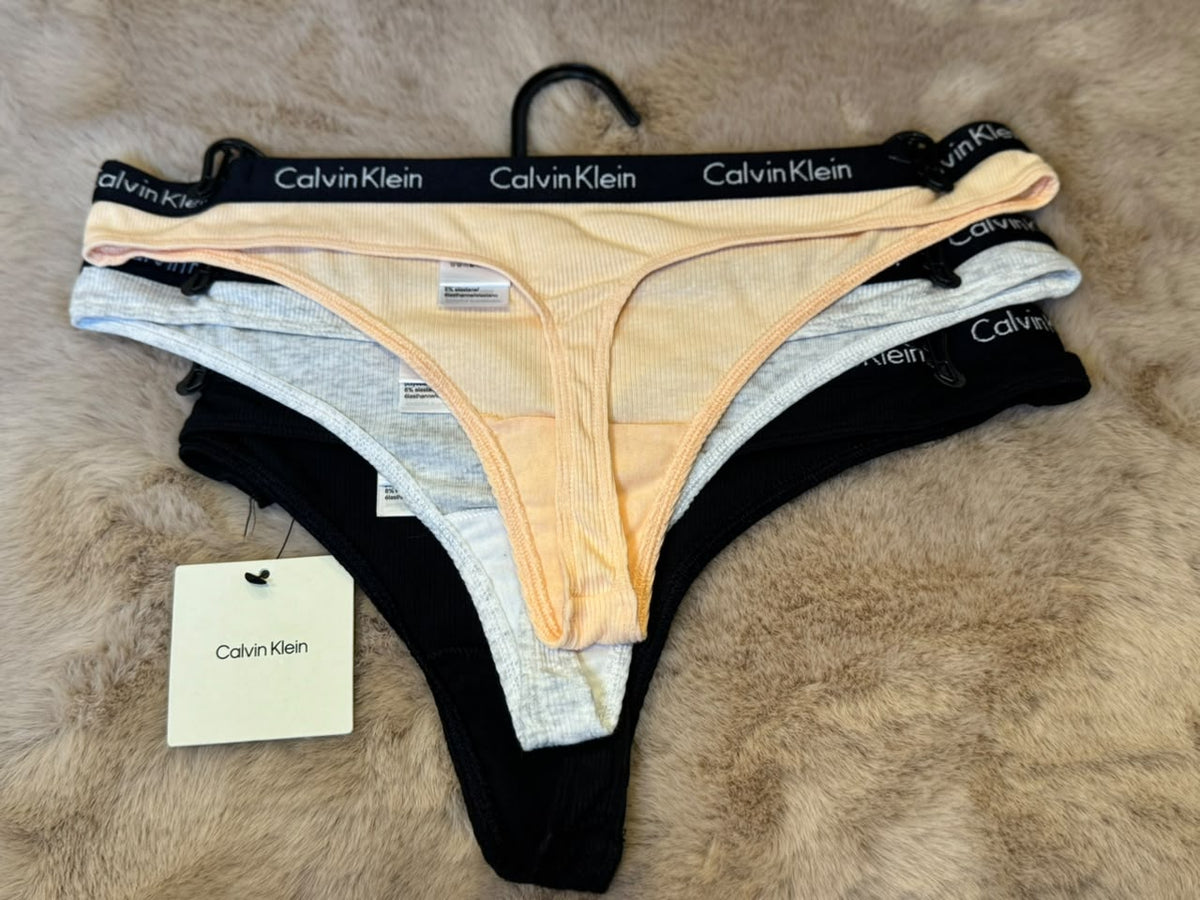 Set de 3 Tangas Calvin Klein Ribbed