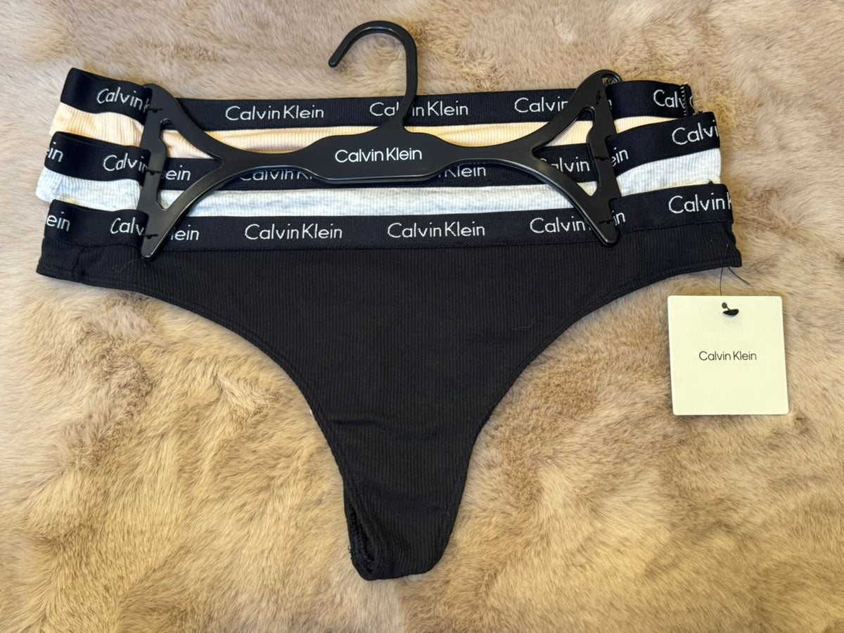 Set de 3 Tangas Calvin Klein Ribbed