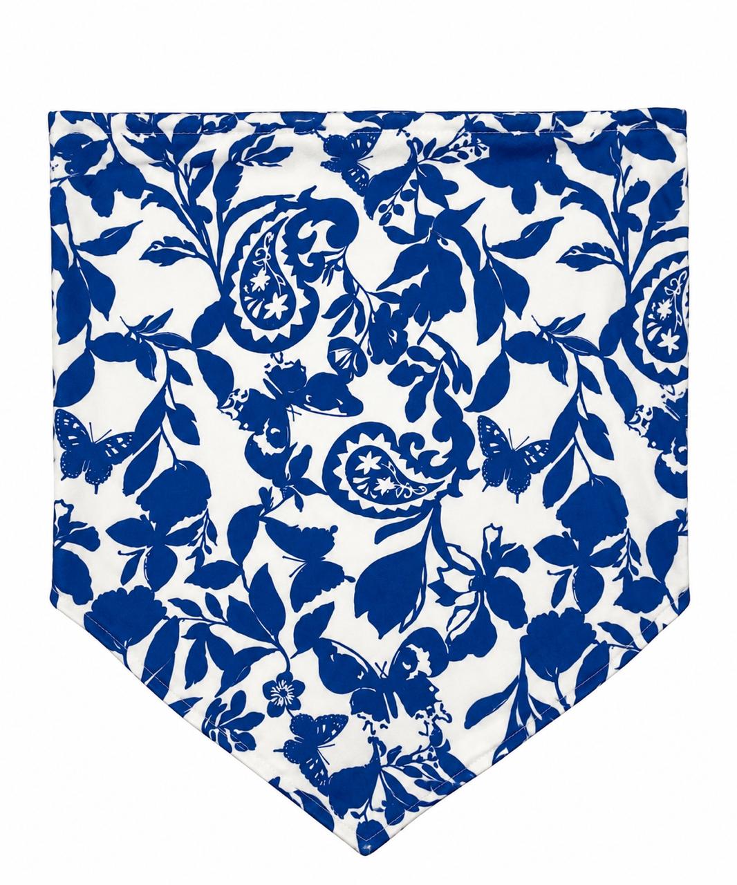 Crop top Estampado azul y blanco