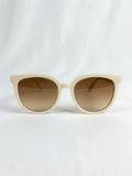 Gafas de sol Redondas en blanco marfil