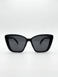 Gafas de sol cat eye mariposa en negro azabache