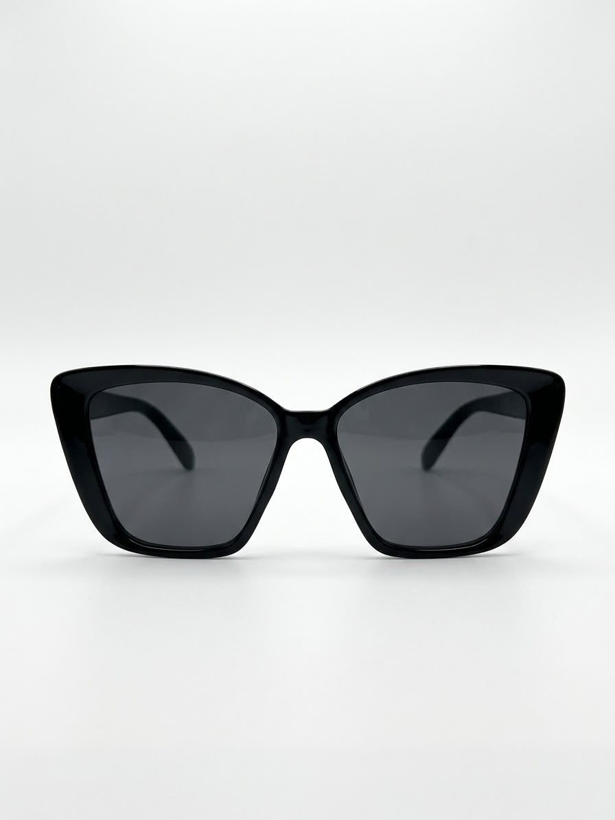 Gafas de sol cat eye mariposa en negro azabache
