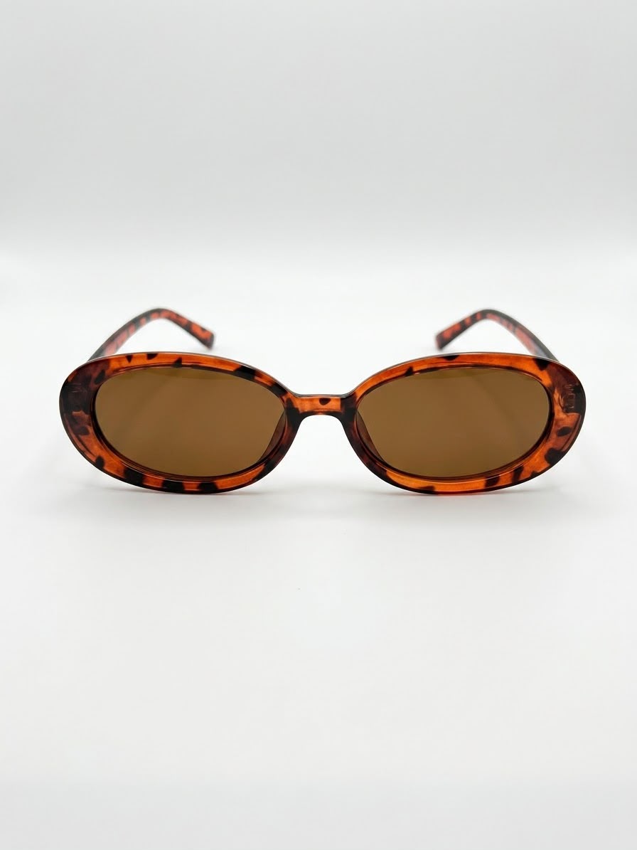 Gafas de sol ovaladas en carey retro chic