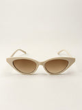 Gafas de sol cat eye esterilizadas en tono beige marfil