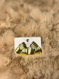 Aretes triangulares entrelazados Dorados
