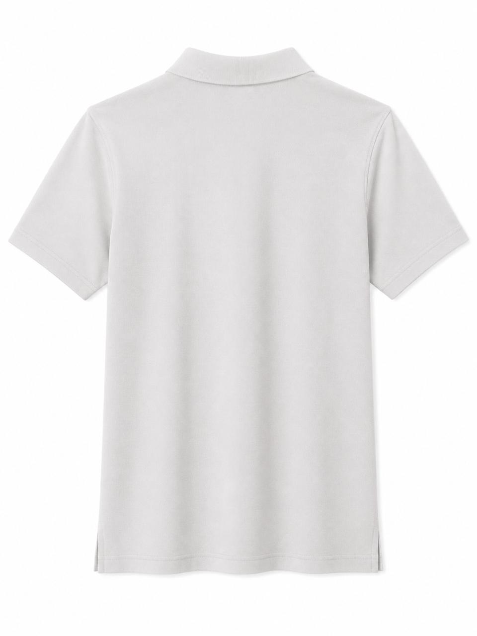 Camiseta estilo polo Columbia manga corta Gris claro