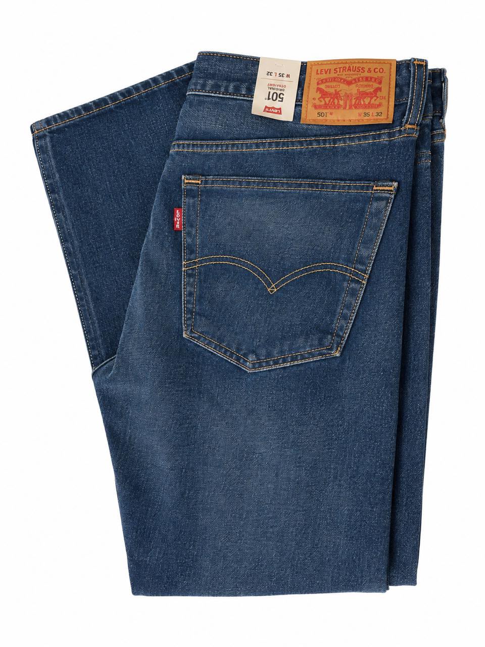 Jeans Levis 501 Fit-Azul veteado