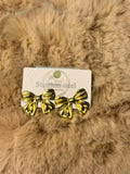 Aretes de lazo Dorado