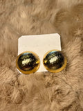 Aretes maxi redondos abombados dorado