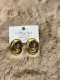 Aretes de Espiral ovalada dorado