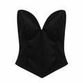 Top corsé strapless negro