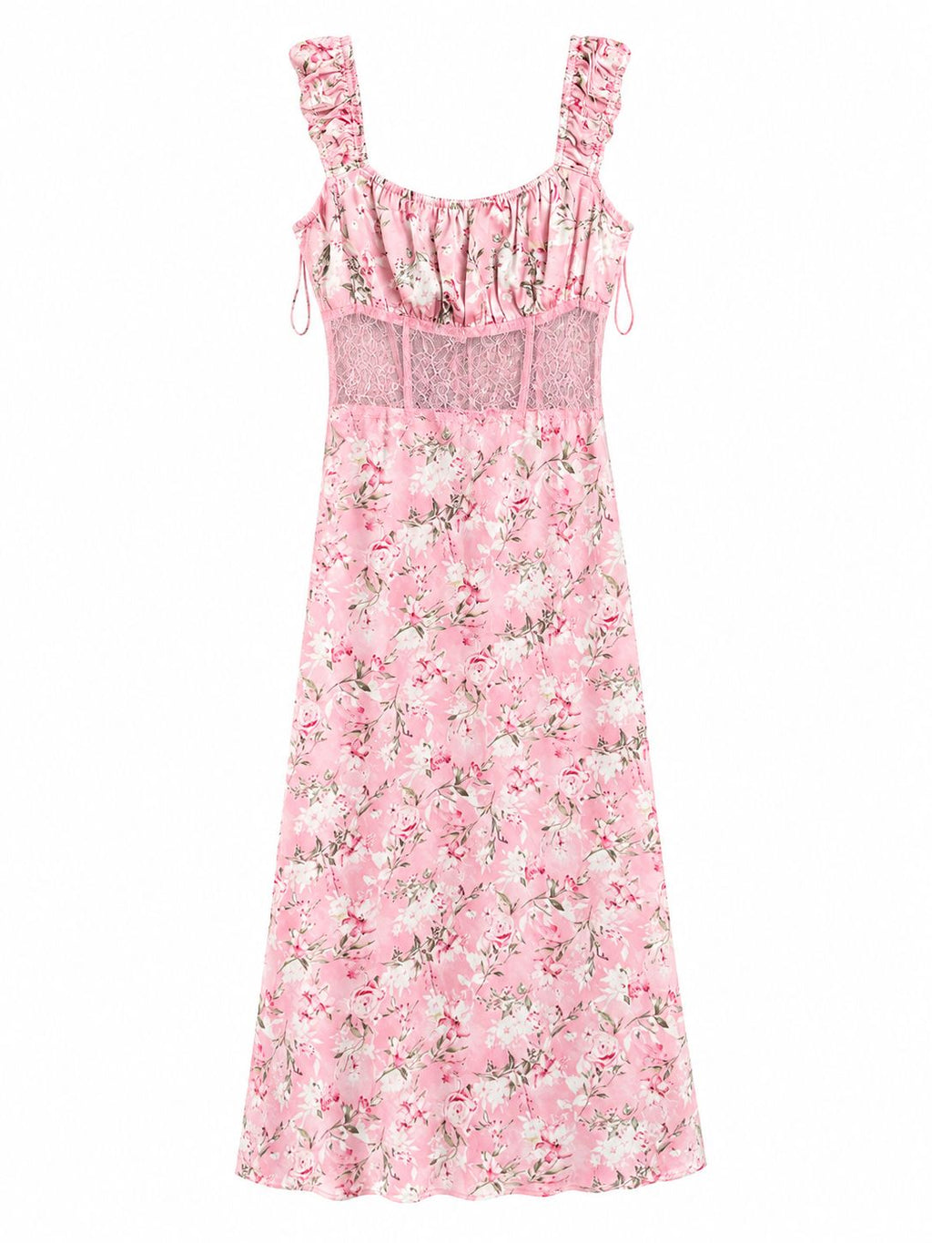 Vestido Midi de satén con estampado